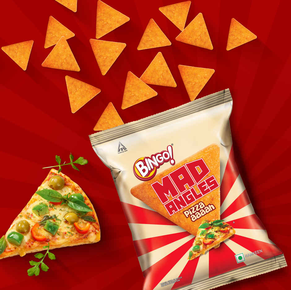 Bingo! Mad Angles Pizza Crisps, Crispy & Flavourful