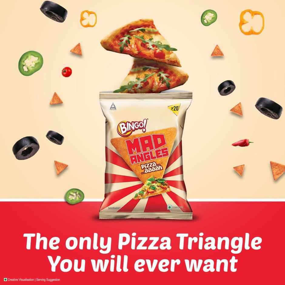 Bingo! Mad Angles Pizza Crisps, Crispy & Flavourful