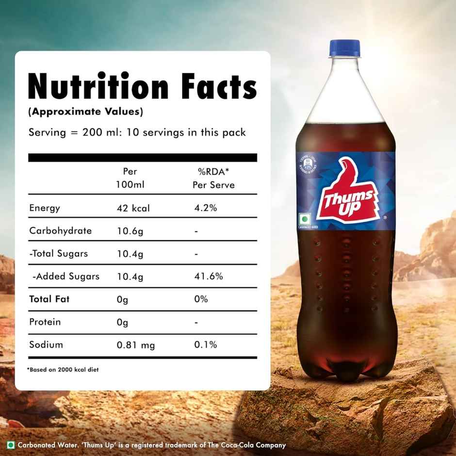 Thums Up, Cola Sparkling Soft Drink Pet Bottle, The Coca-Cola Company