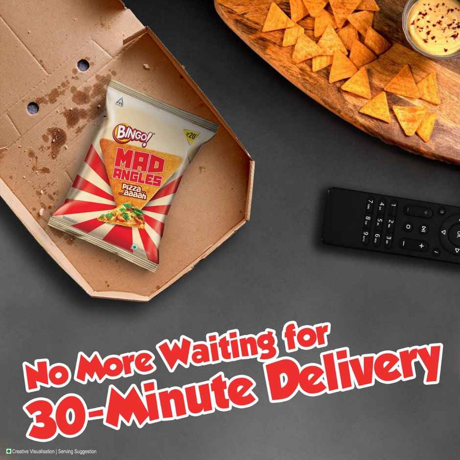 Bingo! Mad Angles Pizza Crisps, Crispy & Flavourful