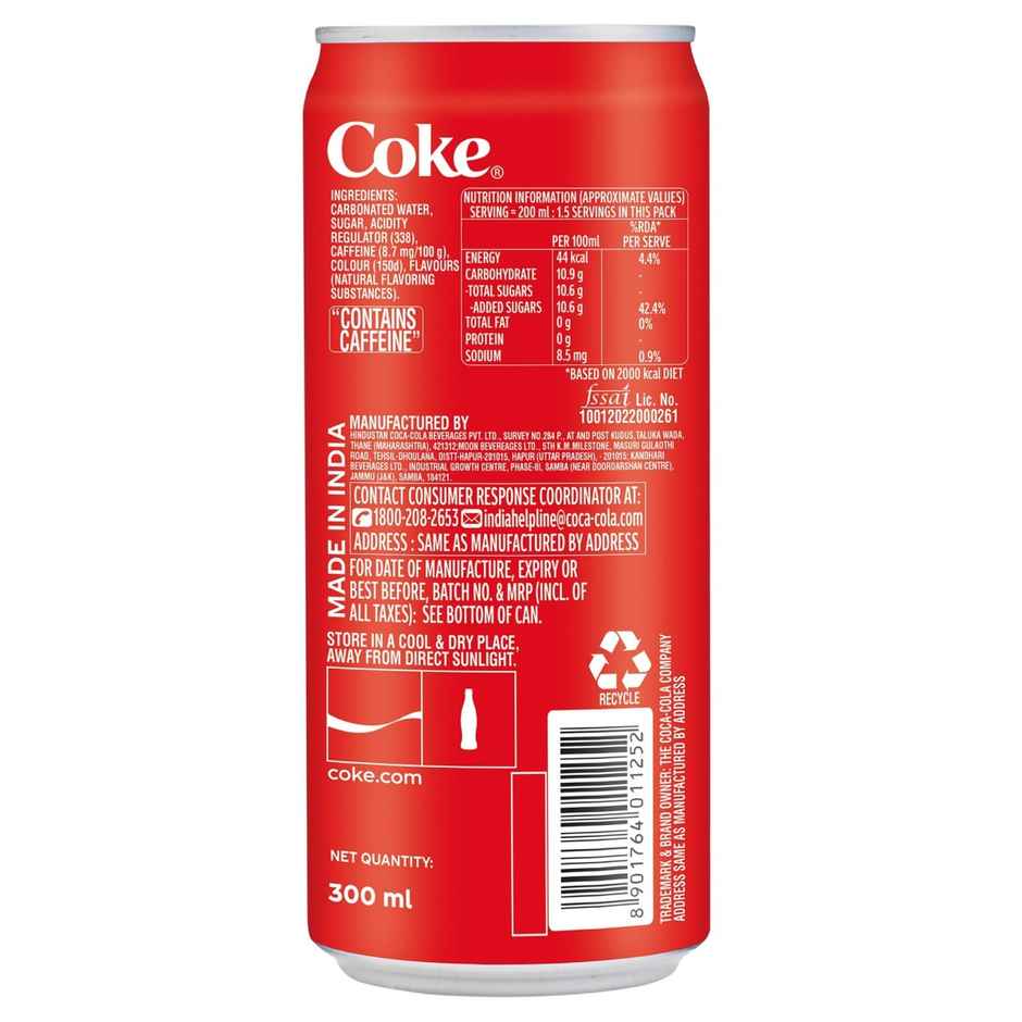 Coca-Cola Can| Cola Sparkling Soft Drink, The Coca-Cola Company