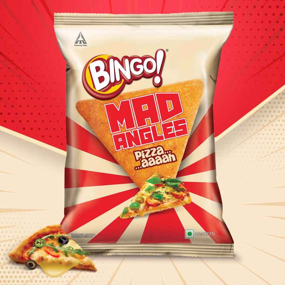 Bingo! Mad Angles Pizza Crisps, Crispy & Flavourful